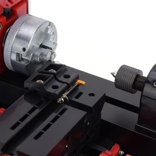 Vista 5 de ViaGasaFamido Kit de torno de metal 24W Mini máquina de torno motorizado 20000RPM DIY modelado herramienta de carpintería enchufe de EE. UU. Control