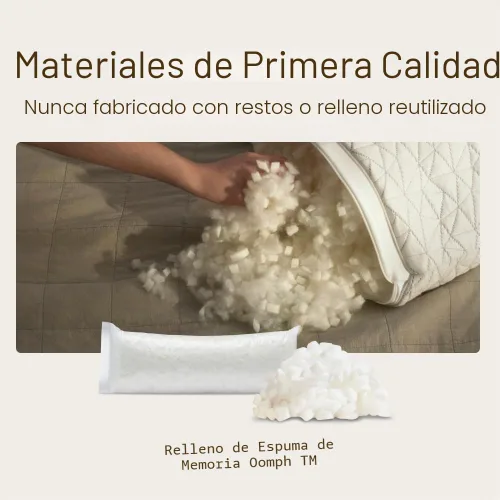 Vista 3 de Coop Home Goods Relleno extra Oomph, espuma viscoelástica de corte cruzado, relleno de almohada de densidad media, bolsa de relleno extra, recarga