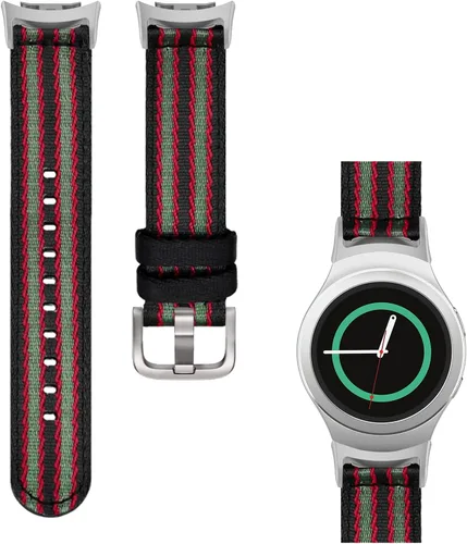 Vista 18 de Correa de nailon tejida compatible con Samsung Gear S2 SM-R720/SM-R730 Smartwatch de ajuste rápido suave transpirable correa deportiva de repuesto