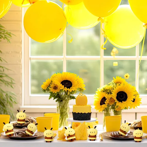 Vista 5 de Sratte 8 piezas 9.99 centímetros de abejas de peluche de 3.94 pulgadas, abeja pequeña de peluche suave, abeja de miel de peluche, llaveros