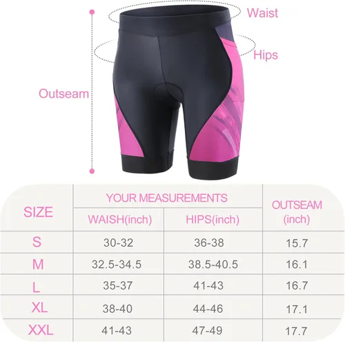 Vista 5 de Aeike Pantalones cortos de ciclismo acolchados 4D, transpirables, de secado rápido, a prueba de golpes, elásticos, para mujer