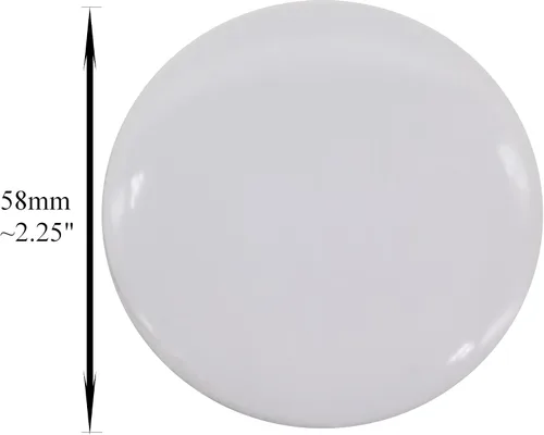 Vista 8 de Botón pinback blanco liso para manualidades DIY - BRILLANTE