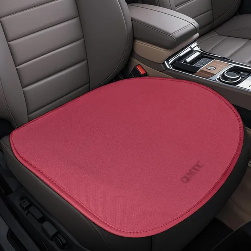 Vista 17 de Juego completo de fundas de asiento de automóvil de cuero napa impermeables y transpirables de 2 plazas, aptas para asientos delanteros de beige