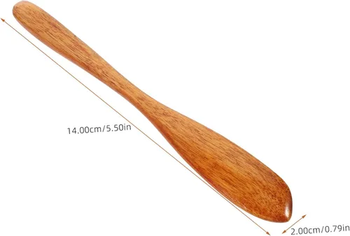 Vista 2 de Housoutil Juego de 4 cuchillos de mantequilla de madera, esparcidor de cuchillos de mantequilla de madera, esparcidores de mantequilla, cuchillo