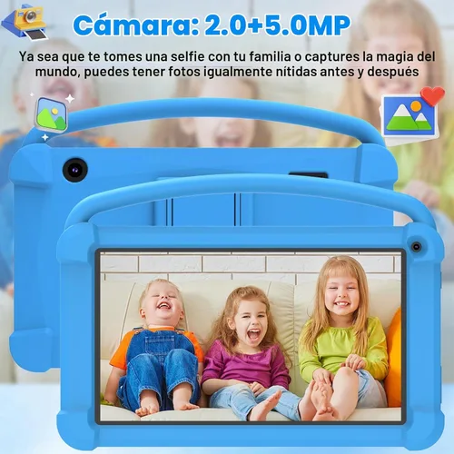 Vista 6 de Tableta para niños de 7 pulgadas, tabletas Android de cuatro núcleos para niños pequeños, tableta para niños con almacenamiento de 32 GB, 4 GB
