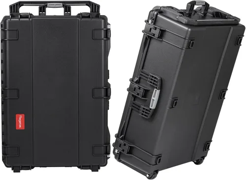 Vista 7 de Regetek Funda rígida impermeable de 21.85 x 18.11 x 7.08 pulgadas, estuche de almacenamiento de viaje con espuma para Starlink MINI, cámara