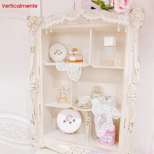 Vista 7 de Shabby Chic - Estantes flotantes de pared con tallado hecho a mano, estante de pared de madera estilo francés para sala de estar, dormitorio