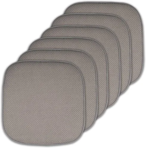 Vista 35 de Sweet Home Collection Cojines de espuma viscoelástica para silla, antideslizantes, diseño de panal de abeja, 16 x 16 pulgadas, paquete de 2