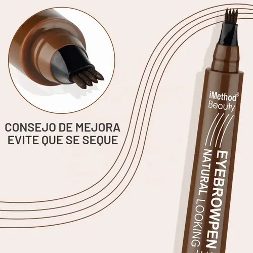 Vista 2 de iMethod - Bolígrafo para tatuaje de cejas con técnica actualizada de microblading, maquillaje de cejas de larga duración, resistente al agua y a