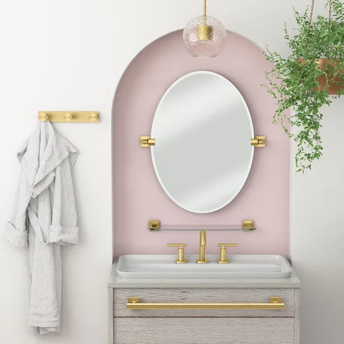 Vista 3 de Gatco 1288B Glamour - Gancho triple para bata de 3 ganchos, gancho montado en la pared para toallas de baño, batas y abrigos, 11 pulgadas de Latón