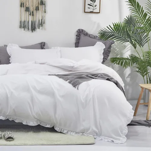 Vista 24 de SLEEP-NEST Juego de funda de edredón 100% algodón, tamaño individual/individual XL, juego de ropa de cama de 3 piezas con cierre de cremallera, 600