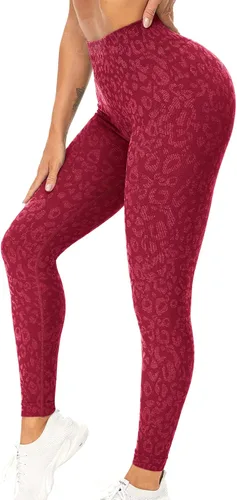 Vista 4 de YEOREO Leggings de yoga atléticos de cintura alta sin costuras para mujer