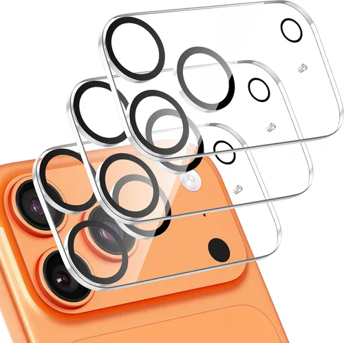 Vista 9 de Protector de lente de cámara para iPhone, vidrio templado 9H, antiarañazos, compatible con fundas, círculo nocturno, claridad HD sin burbujas