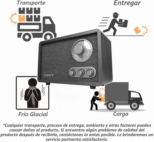 Vista 8 de LoopTone Radio FM AM Radio retro de madera con Bluetooth Play MP3 y antena integrada altavoz para cocina, sala de estar, café