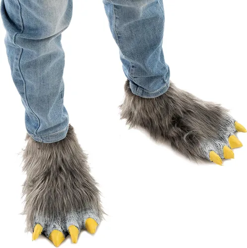 Vista 4 de Spooktacular Creations Disfraz de hombre lobo de Halloween para niños con máscara, guantes y zapatos para fiestas de disfraces de Halloween
