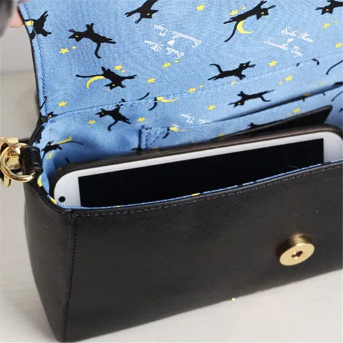 Vista 5 de Anime Moon Luna Cat Girl - Bolso bandolera casual, Negro