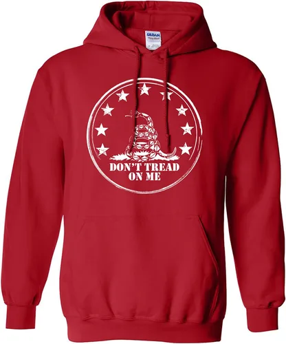 Vista 4 de zerogravitee Sudadera con capucha para adultos Don't Tread On Me en 9 colores Negro