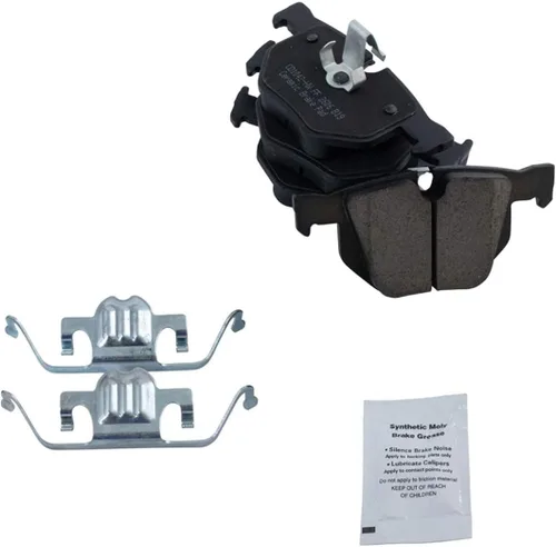 Vista 8 de TRQ Kit de pastillas de freno delanteras y traseras y rotor, kit químico de freno, pastillas de freno de cerámica compatible con BMW 525xi 2007 2010