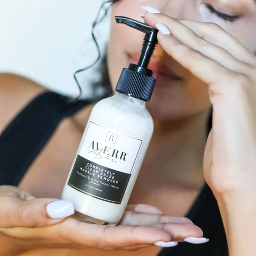 Vista 2 de Averr Aglow Removedor de maquillaje Gelée completamente transparente, cuidado facial, mejora el colágeno, calma la piel, limpiador facial natural a