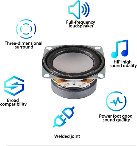 Vista 5 de 2 unids 2 "4 ohmios 3 W gama completa altavoz estéreo altavoz de audio altavoz para DIY altavoz
