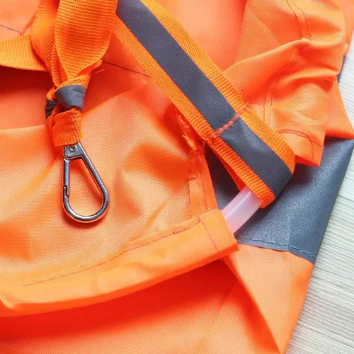 Vista 6 de 60 pulgadas Airport Windsock Rip-Stop Outdoor Rainbow Wind Measurement Sock Bag con cinturón reflectante