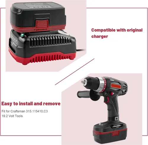 Vista 6 de ARyee Reemplazo de 19.2V 6.0Ah para batería de iones de litio Craftsman DieHard C3 XCP 130279005 11375 1323903 130211004 11045 315.113753 315.115410