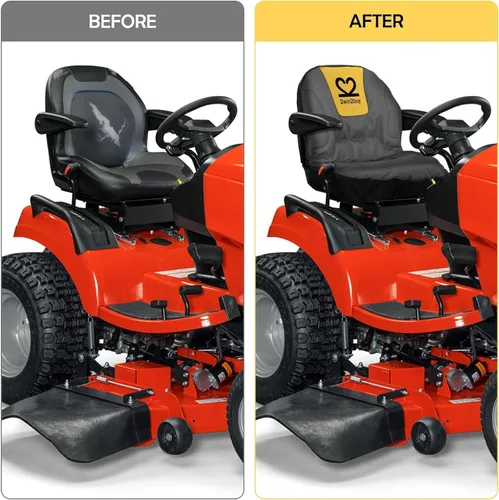 Vista 7 de Funda de asiento para cortacésped, funda de asiento de tractor Oxford de poliéster 600D resistente con superficie acolchada acolchada, funda