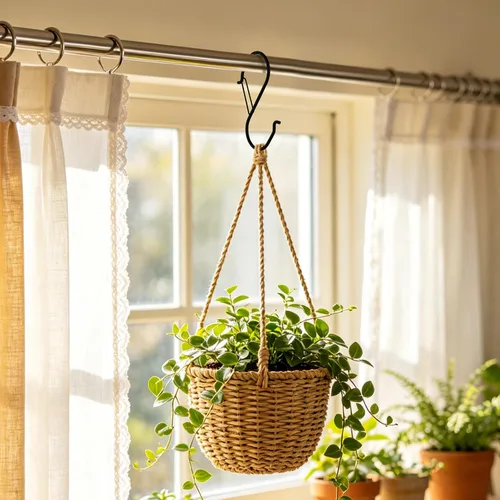 Vista 5 de Ganchos grandes en S resistentes, ganchos grandes en S de 4.96 pulgadas, juego para plantas colgantes, manijas de gabinete de cocina, ganchos