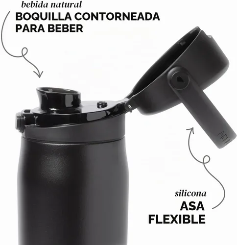 Vista 2 de Simple Modern Mesa Sport Botella de Agua con Tapa de Sorbo Cubierta Botella de Acero Inoxidable Aislada de 24oz Compatible con Portavasos