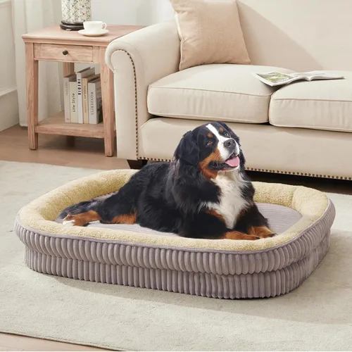 Vista 15 de Cama ortopédica para perros para cachorros, razas de perros extra pequeños, cama ovalada para gatos, sofá cama para perros de espuma de celda