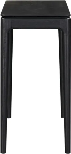 Vista 4 de NTC Mingle - Mesa consola de 47 pulgadas, moderna mesa de entrada de madera maciza con cajón oculto, impermeable y resistente al calor, mesa Negro