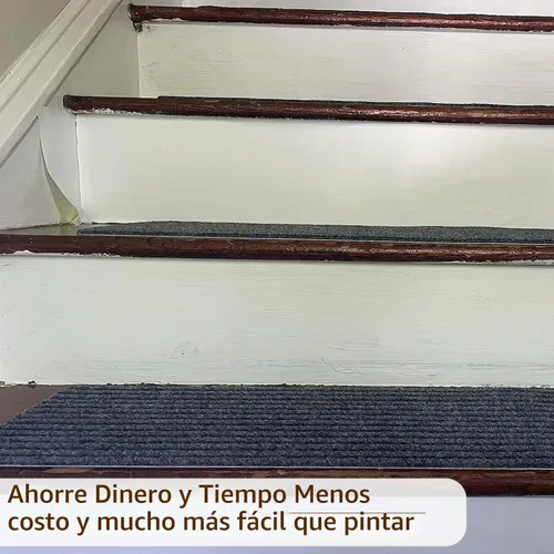 Vista 4 de funlife 3 calcomanías de vinilo autoadhesivas para escaleras para pelar y pegar, 39.37 x 7.09 pulgadas, color blanco puro