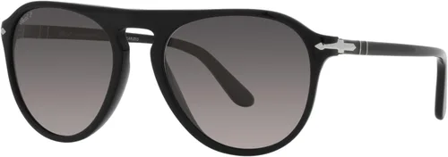 Vista 2 de Persol mens Po3302s Aviator Sunglasses Polarizado degradado negro/gris