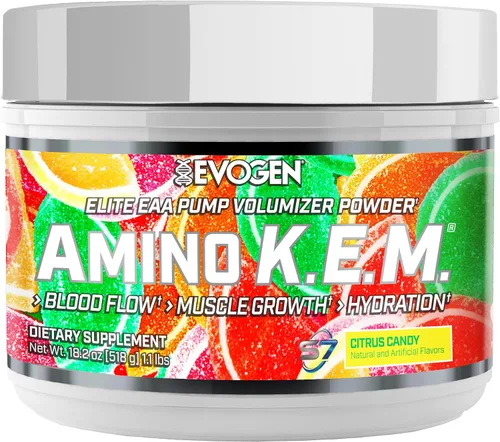 Vista 13 de Evogen Amino K.E.M. - Volumizador de Bomba en Polvo EAA y BCAA Suplemento de Aminoácidos BCAA para Flujo Sanguíneo, Crecimiento Muscular e