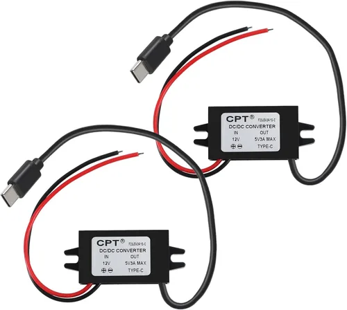 Vista 8 de Paquete de 2 convertidores de 12 V a 5 V, módulo de fuente de alimentación de tablero regulador de voltaje CC, CC 6.3-22V 12 voltios a 5 voltios 3A