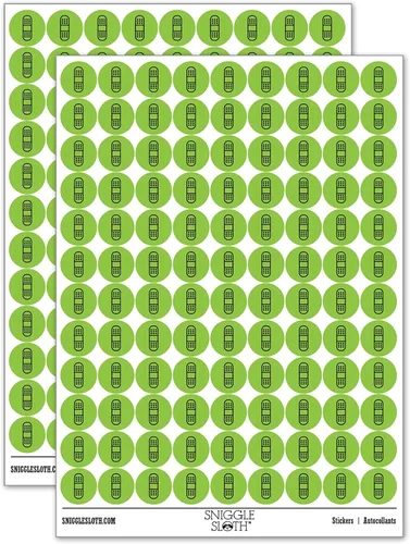 Vista 5 de Vendaje de lesiones médicas más de 200 pegatinas redondas - acabado brillante - tamaño de 0.50 pulgadas - negro