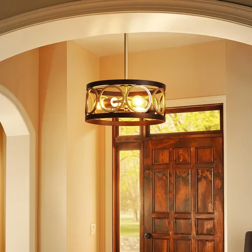 Vista 7 de XINGQI Candelabro moderno de 3 luces, lámpara colgante de 13", altura ajustable, accesorios de iluminación para comedor, dormitorio, sala de estar