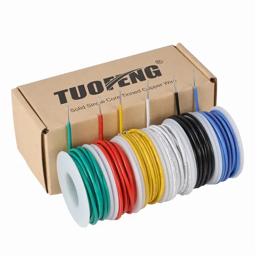 Vista 8 de TUOFENG 14AWG Cable de silicona de 13.2 pies (4m) 6 colores - Cable trenzado de cobre estañado flexible 600V resistente a altas temperaturas