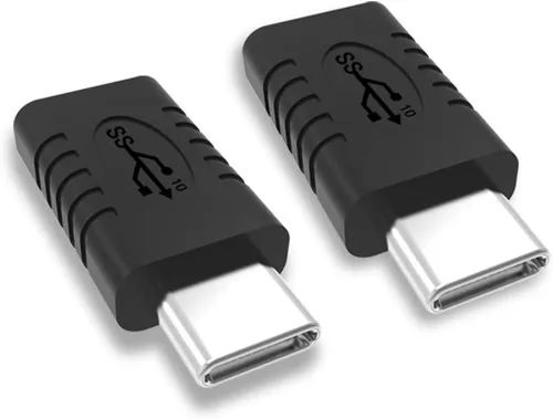 Vista 2 de Adaptador USB C macho a USB C hembra, convertidor, compatible con sincronización de datos y carga, adecuado para teléfonos móviles, computadoras