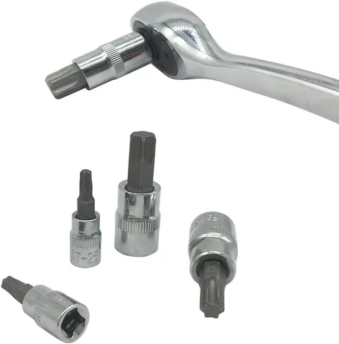 Vista 9 de Mainpoint Star Torx - Juego de llaves de vaso (13 piezas, T8 - T70 CRV, 1/2", 3/8", 1/4")