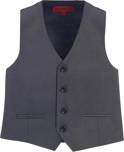 Vista 11 de Gioberti Chaleco de traje formal para niño de 4 botones Beige