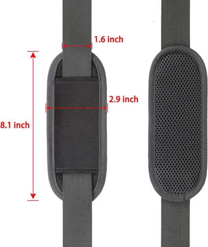 Vista 3 de Taygeer Correa cruzada de repuesto, correa universal para bolsa de hombro, correa desmontable acolchada ajustable con clip de gancho de metal