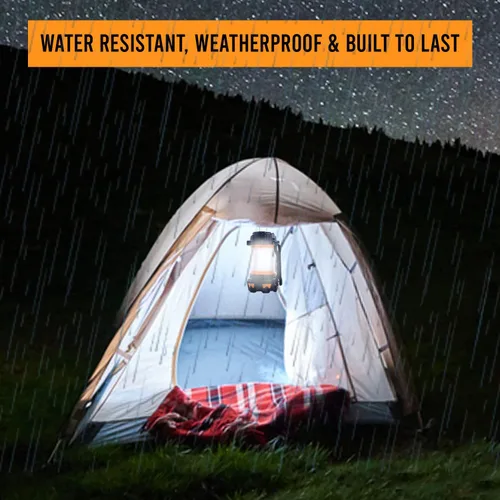 Vista 9 de AYL - Linterna LED de camping recargable, linterna superbrillante con luz de 360 grados, banco de energía, resistente al agua IPX4 para emergencias