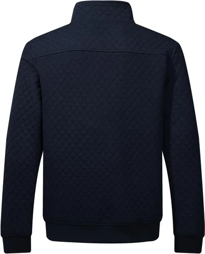 Vista 7 de JMIERR Sudadera acolchada para hombre, casual, de manga larga, cuello alto, con botones