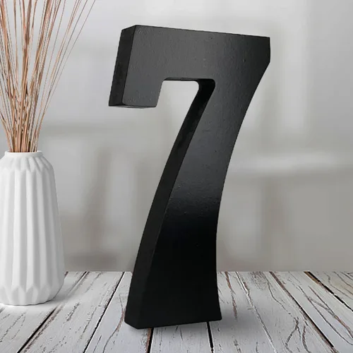 Vista 8 de AOCEAN Números de madera negra de 6 pulgadas, número de madera sin terminar para Halloween, números decorativos de pie, rebanadas, decoración