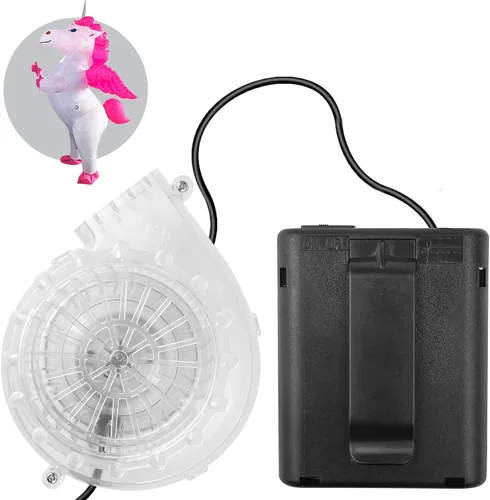 Vista 11 de Wittocs Inflatable Costume Fan Replacement, Mini Blower Fan Dinosaur Pump for Inflatable Costume Blow Up Naranja