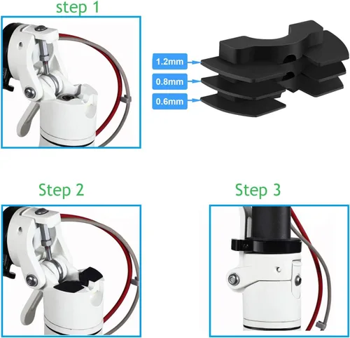Vista 5 de Chuancheng Kit de accesorios para Xiaomi Mijia M365 y Pro Series Gancho Scooter Eléctrico, Amortiguadores de Vibración 0.024 in 0.031 in 0.047 in
