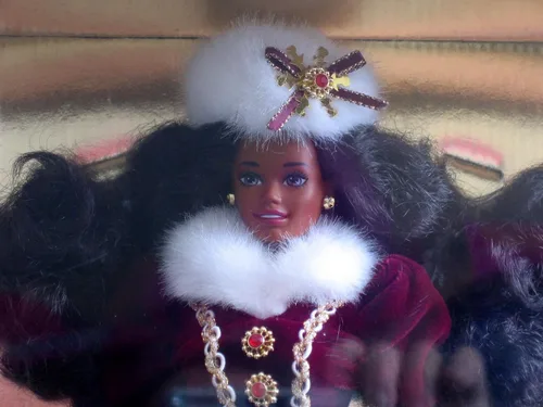 Vista 2 de 1996 Afroamericano Felices Fiestas Barbie