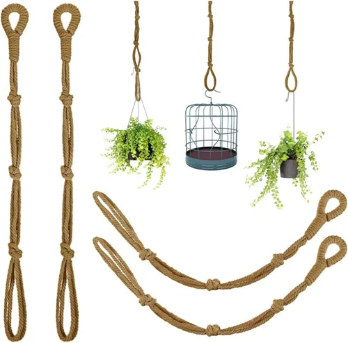 Vista 4 de Extensores conectables para colgar plantas, extensor de cuerda duradera para macetas, baños de pájaros, adornos decorativos, extensor de gancho