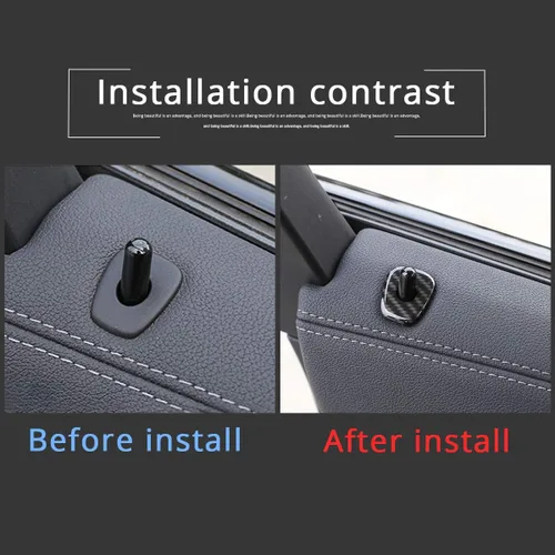Vista 2 de 4 piezas de plástico ABS para BMW X3 X4 G01 G02 2018-2020 puerta cerradura cubierta TRIM Accesorios